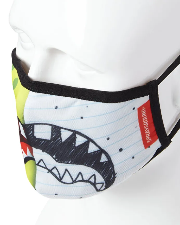 ADULT DOODLEBOB SPLIT SHARK FORM FITTING FACE-COVERING