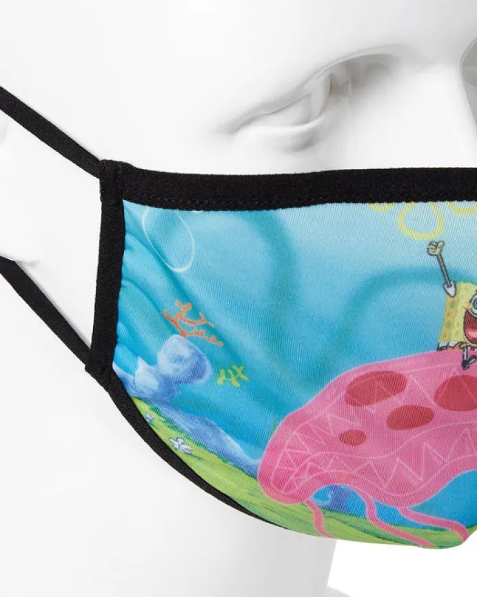 ADULT SPONGEBOB JELLY SHARK FORM FITTING FACE-COVERING