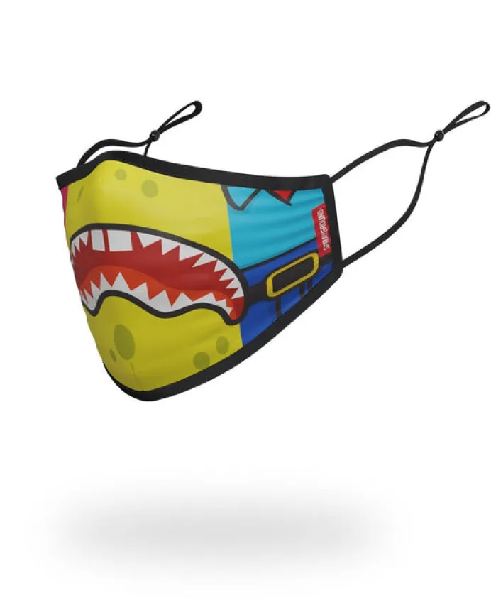 ADULT SPONGEBOB OG SHARK FORM FITTING FACE-COVERING