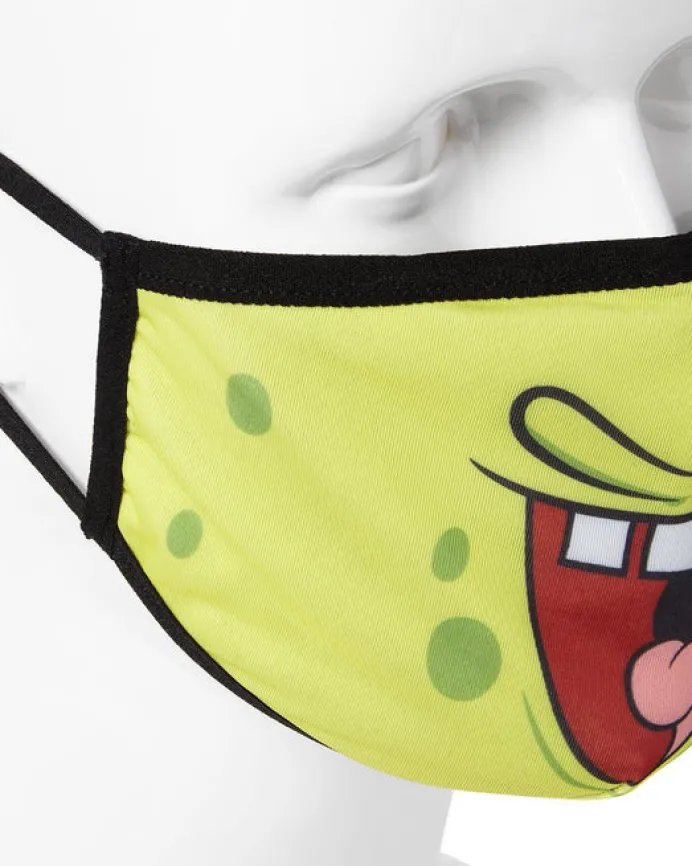 ADULT SPONGEBOB SMILE FORM FITTING FACE-COVERING