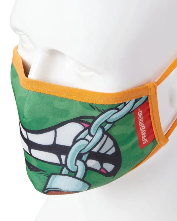 ADULT TMNT: MICHELANGELO SHARK FORM FITTING FACE-COVERING