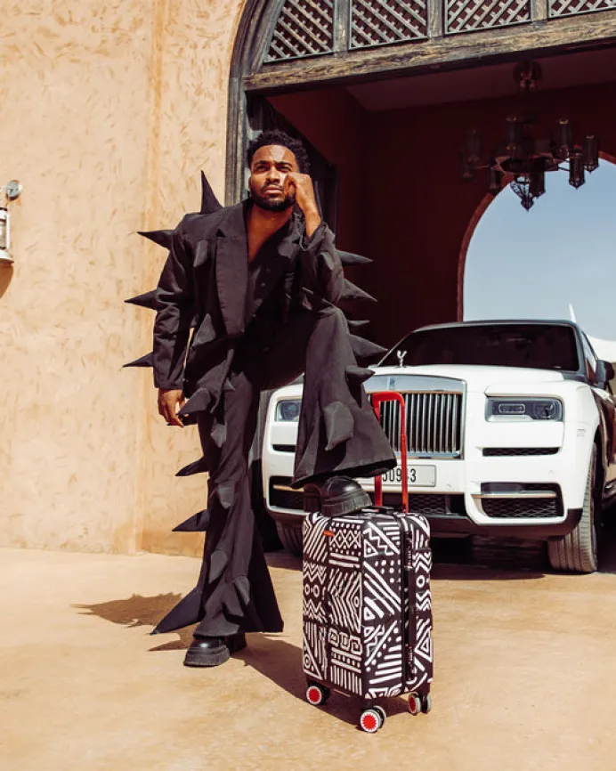 A.I.8 AFRICAN INTELLIGENCE - ORIGIN STORY SHARKNAUTICS HARDSHELL CARRY-ON LUGGAGE