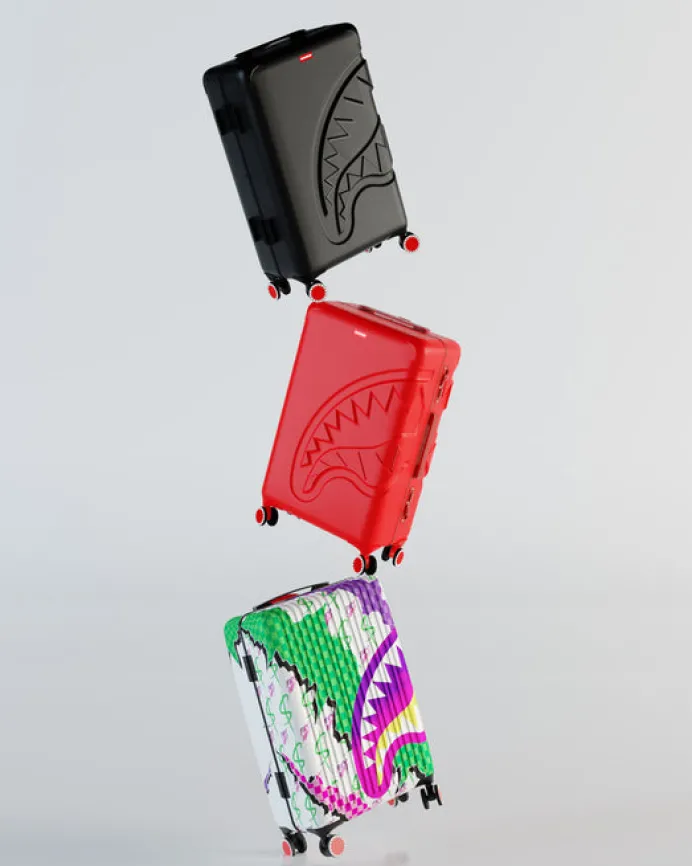 DREAMY TECHNICOLOR SHARKNAUTICS HARDSHELL CARRY-ON LUGGAGE