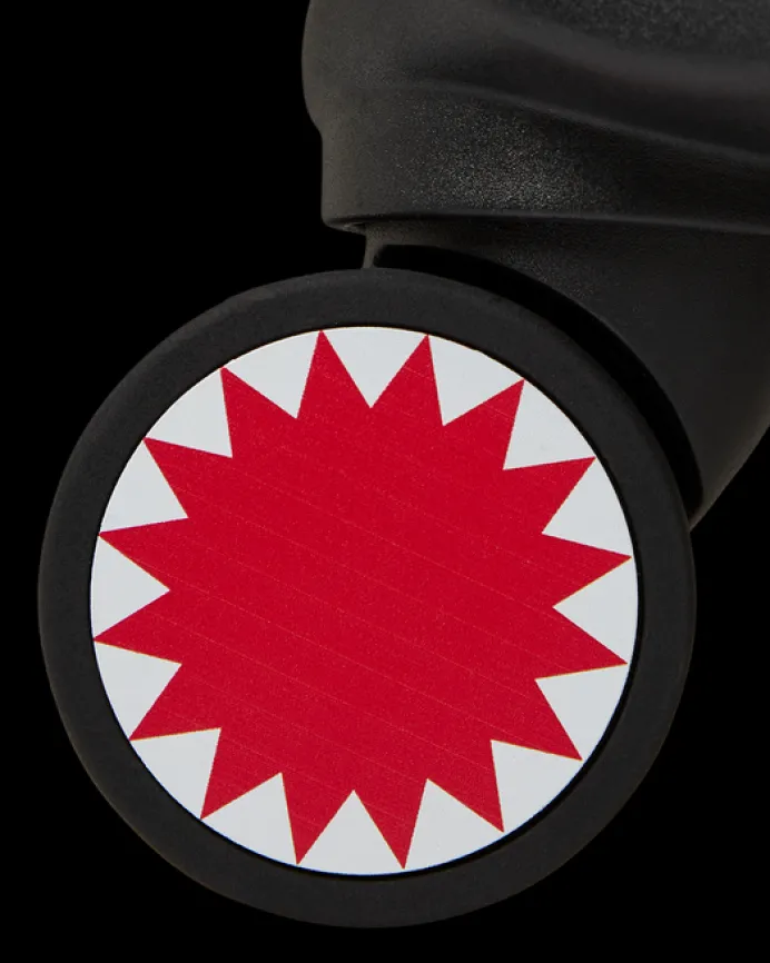 EXTERIOR GOLD ZIP POCKET SHARKS IN PARIS JETSETTER CARRY-ON LUGGAGE