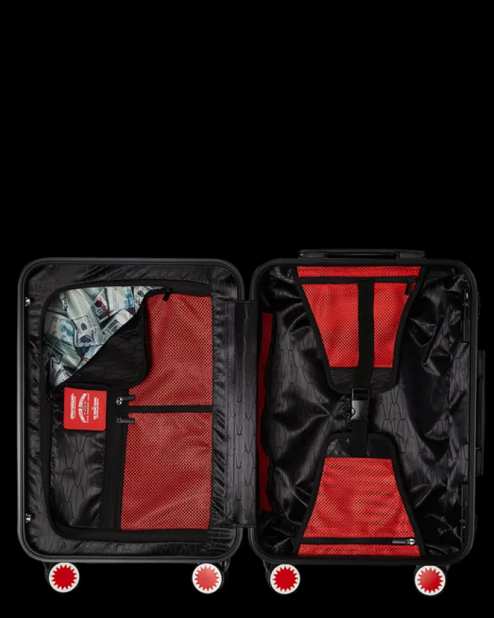 MOLDED SHARKITECTURE BLACK HARDSHELL CARRY-ON LUGGAGE