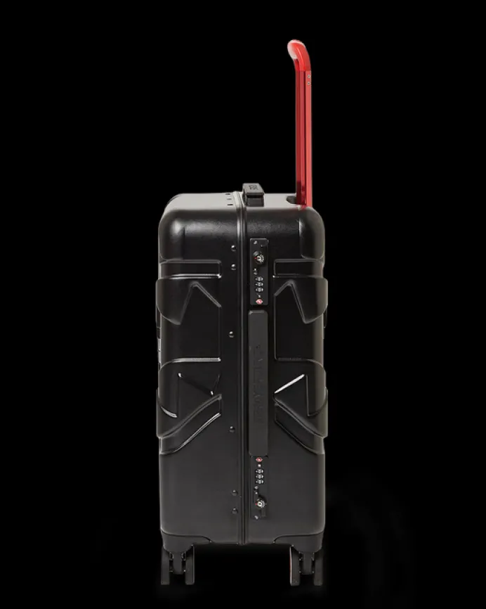 MOLDED SHARKITECTURE BLACK HARDSHELL CARRY-ON LUGGAGE