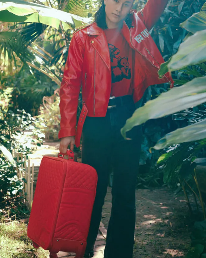 RED RIVIERA JETSETTER CARRY-ON LUGGAGE