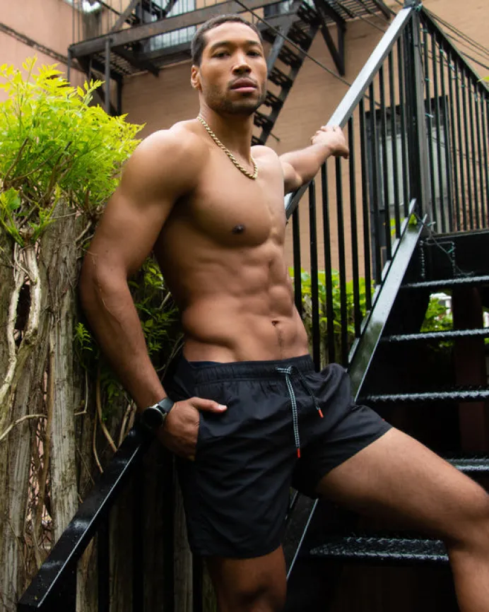 SHARK CENTRAL MIDNIGHT SWIM TRUNKS