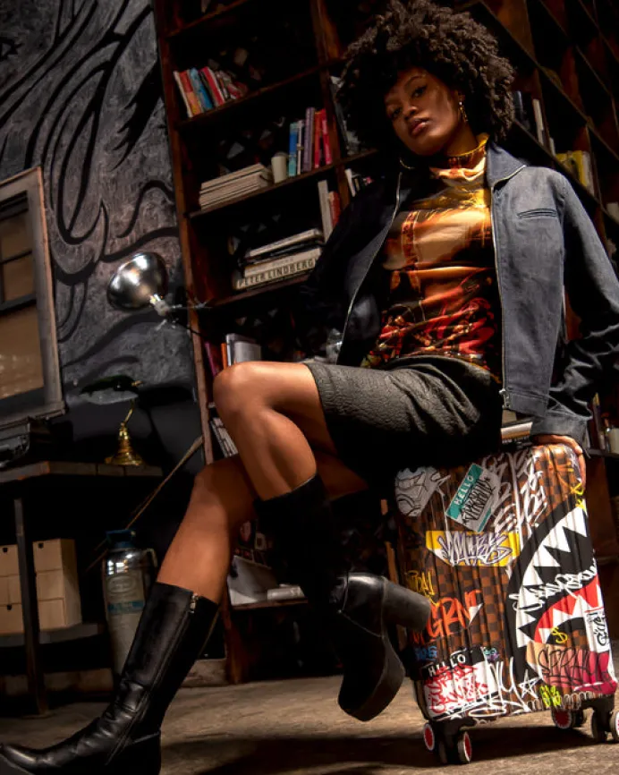 SHARKS IN PARIS THE RIZZ SHARKNAUTICS HARDSHELL CARRY-ON LUGGAGE