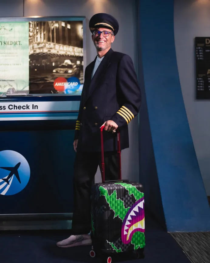 THE WILD ONE SHARKNAUTICS HARDSHELL CARRY-ON LUGGAGE